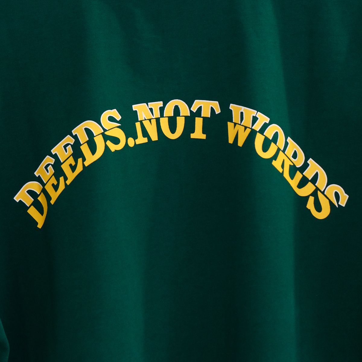 【ラスト1点 L 】university font crewneck tee / グリーン