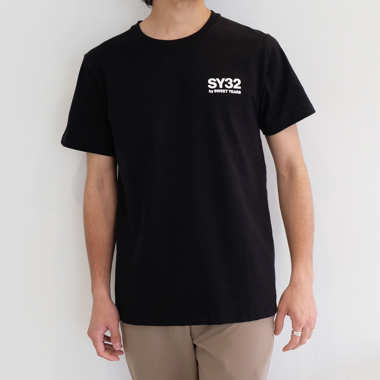 SY32 by SWEET YEARS - 【ラスト1点 XL】3Dロゴ クルーネックTシャツ