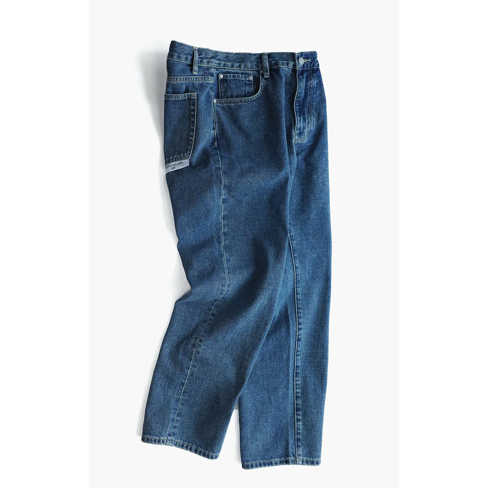 【ラスト1点 XL 】washed blue jeans / インディゴユーズド
