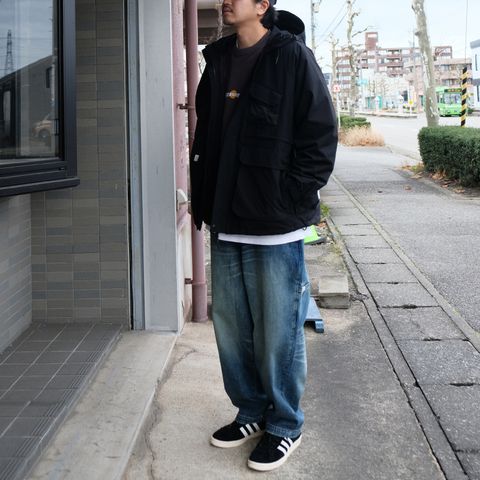 着膨れし過ぎず防寒性も考慮したカジュアルコーデ