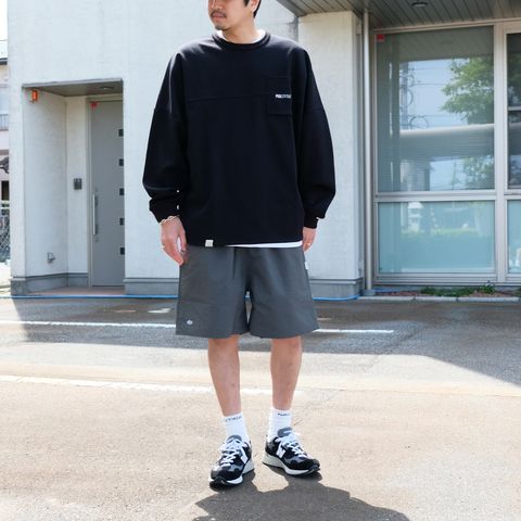 ロンTEEとハーフパンツという絶対的な着こなしを楽しめるのが今の時期