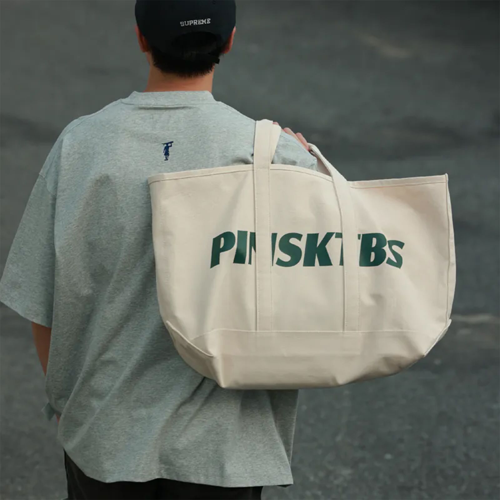 【ラスト1点】Open Top Canvas Tote Bag / ホワイト