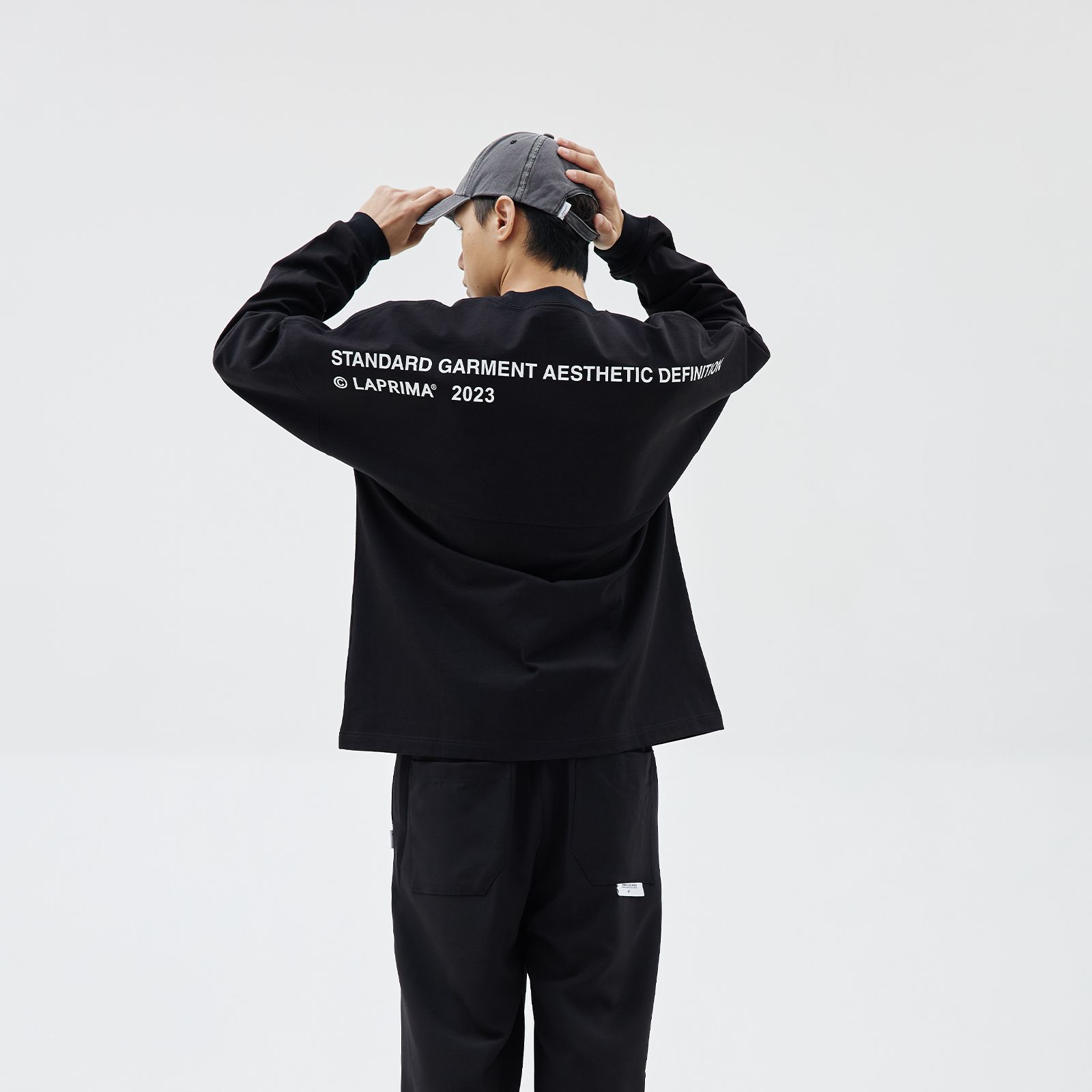 【ラスト1点 L】Slogan printing lap / ブラック