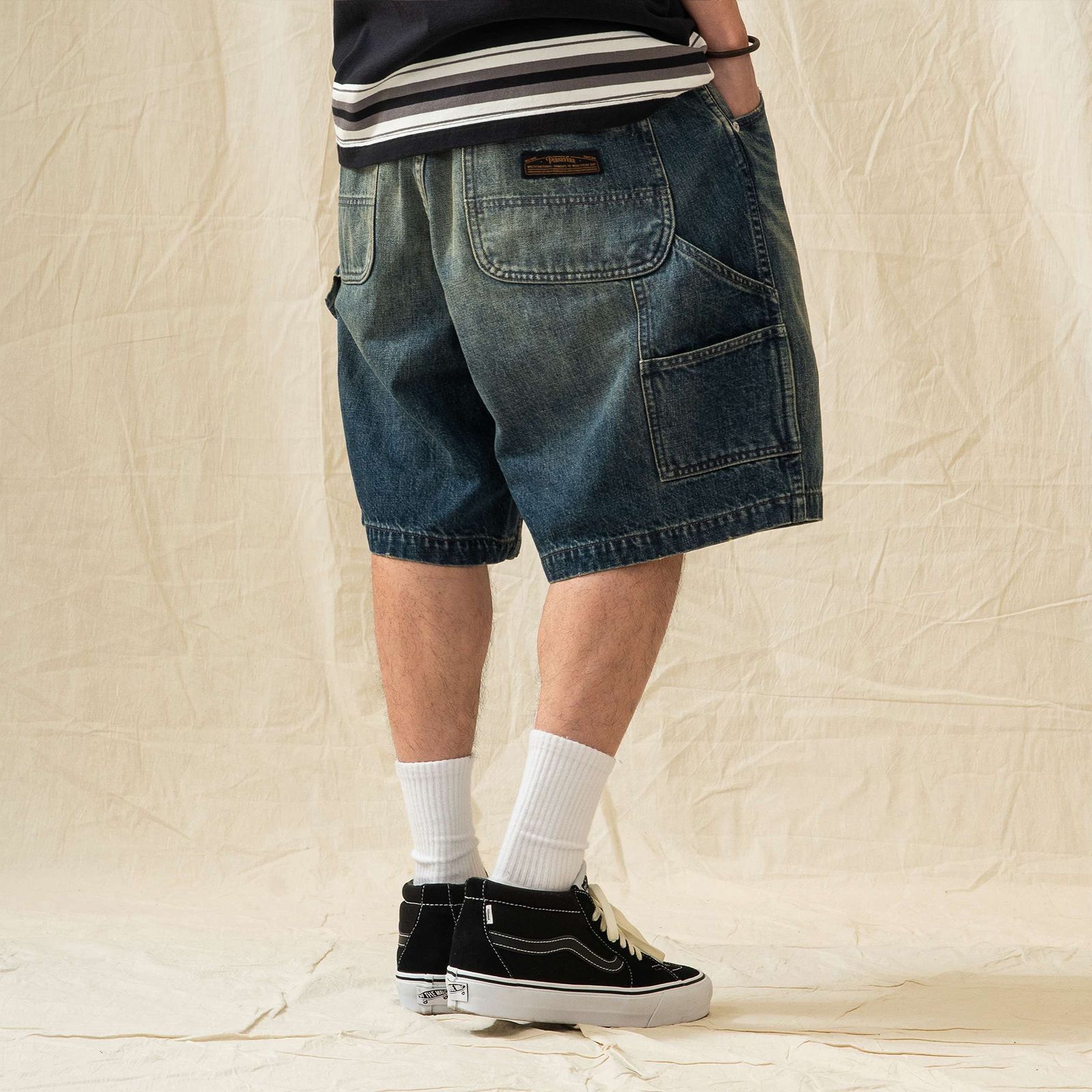 【ラスト1点 XL 】hige denim shorts / ブルー