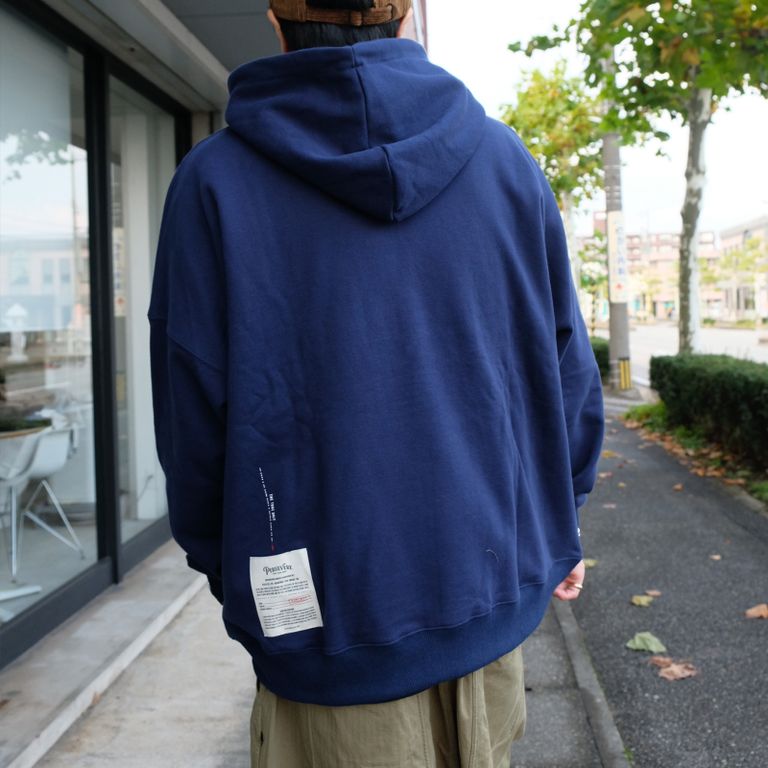 Persevere [ラスト1点 M ] モールスコード ドロップショルダー プルオーバースエットフーディー / morse code