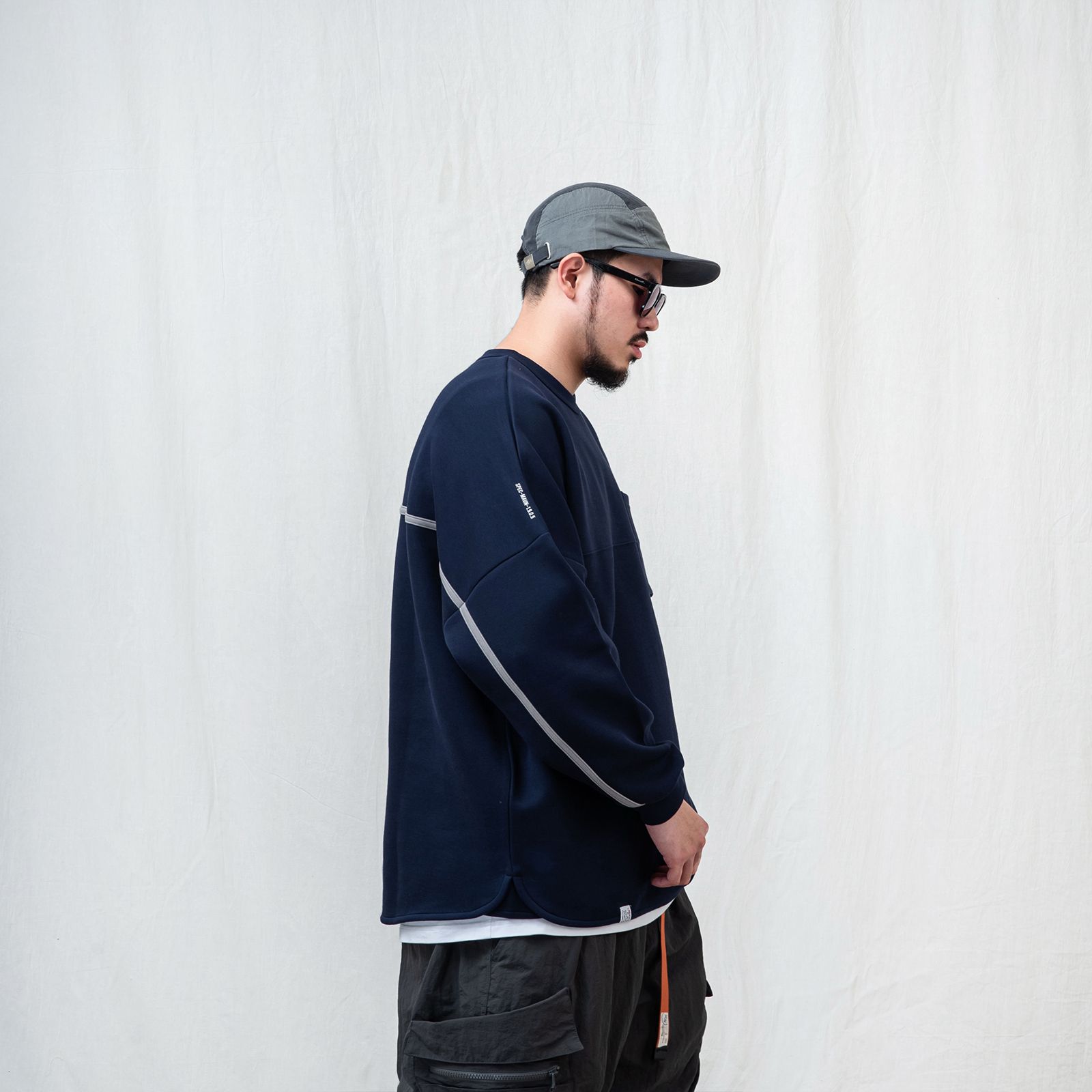 【ラスト1点 M】anti-wrinkle L/S classic pocket t-shirt / ネイビー