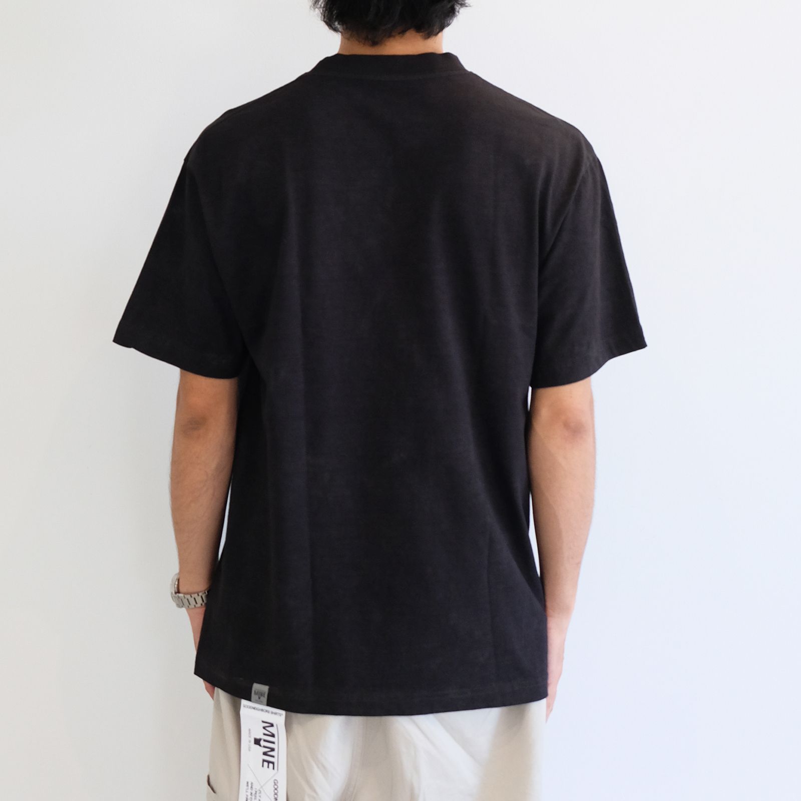 【MINE×GNS】claydye short sleeve t-shirt / クレイブラック