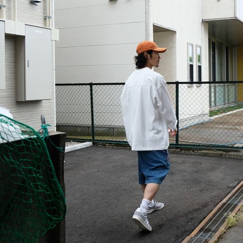凄く色味の良いデニムショーツをメインに
