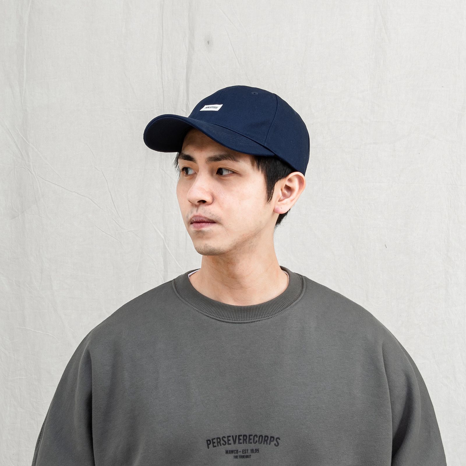 【ラスト1点】6-panel twill cap / ダークブルー