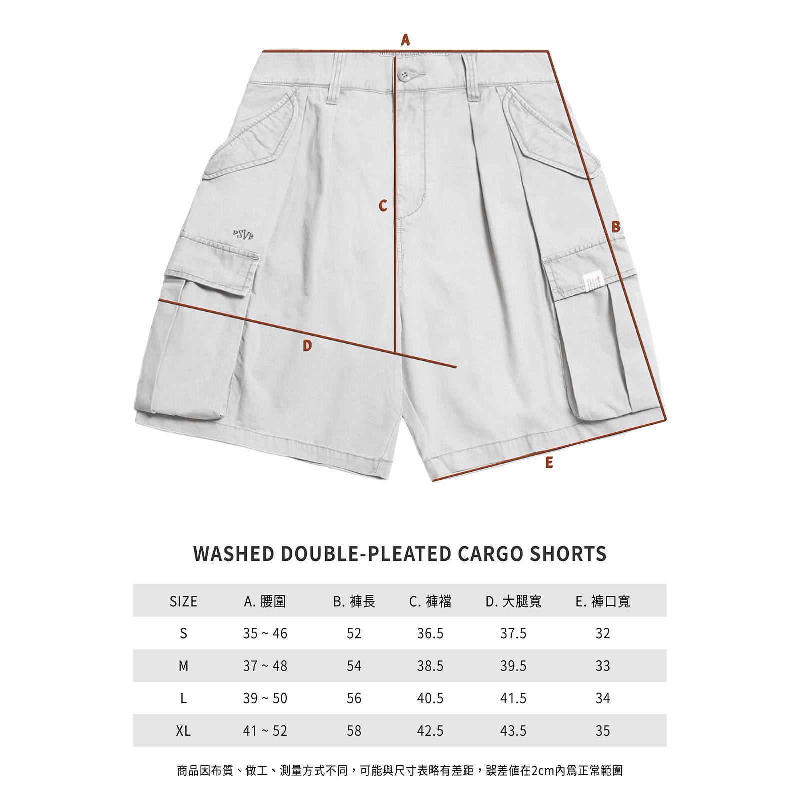 washed double cargo shorts / ウォッシュドデニムブルー
