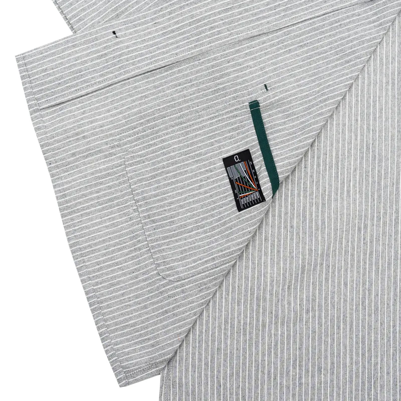 【ラスト1点 2 】Open Collar Stripe Shirt / グレーストライプ