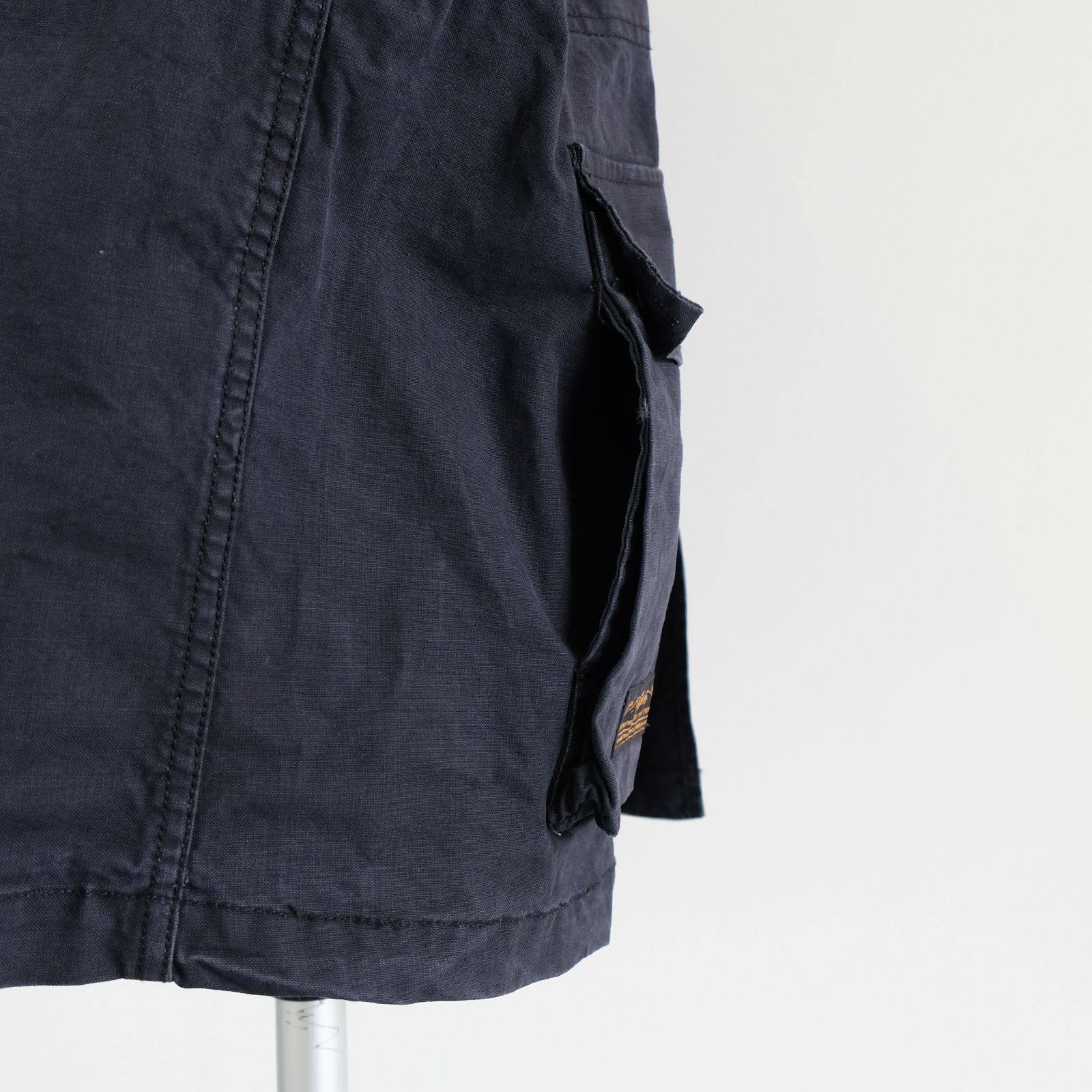 【ラスト1点 M 】stonewashed multi-pocket field jacket / ダークブルー