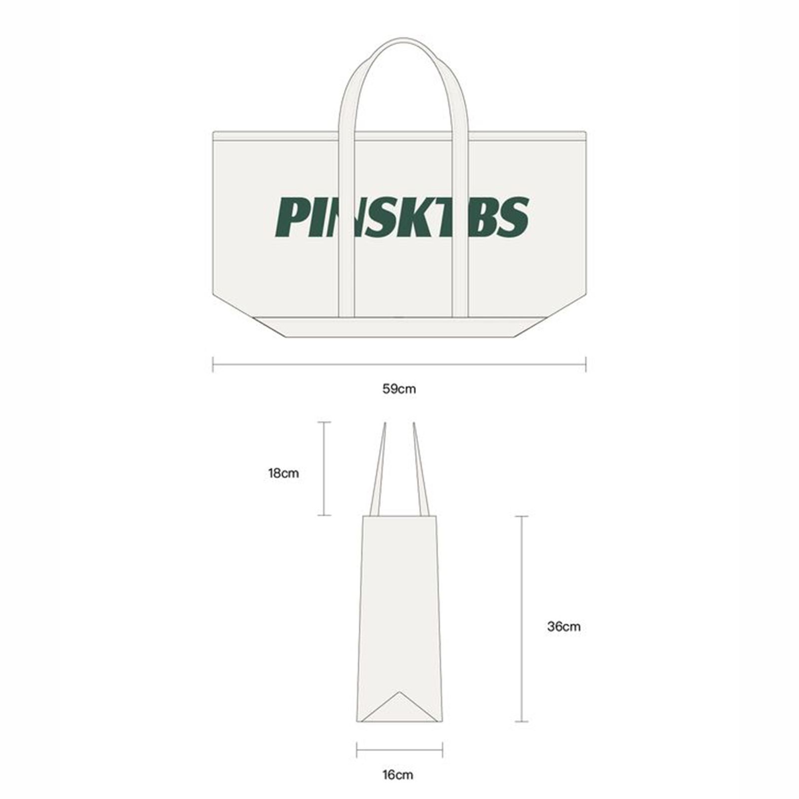 【ラスト1点】Open Top Canvas Tote Bag / ホワイト