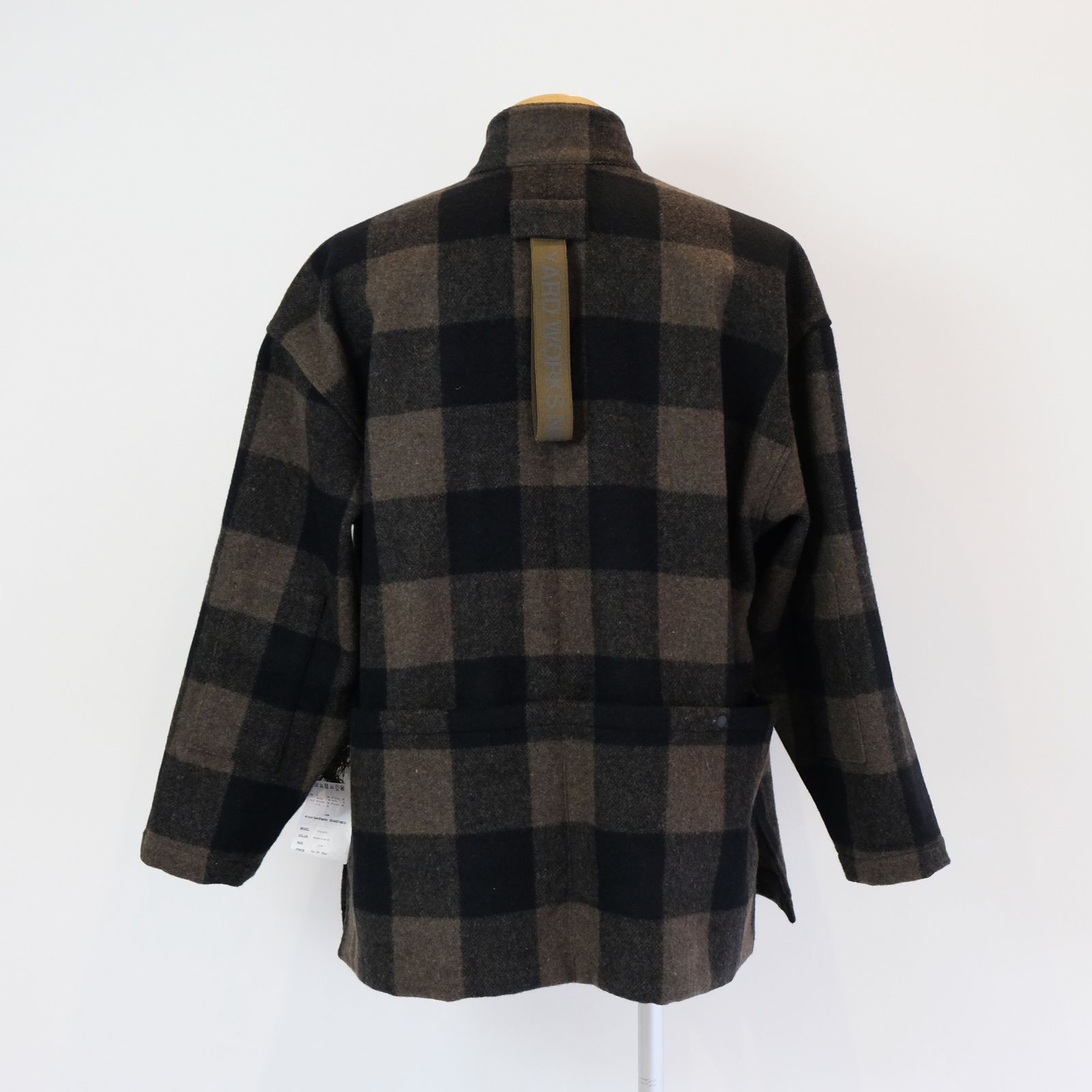 [ラスト1点]【グッドネイバーズシャツ×YARD WORKS】jasper wool yard shirt jacket / カーキチェック