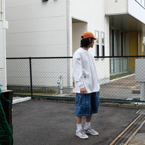 凄く色味の良いデニムショーツをメインに