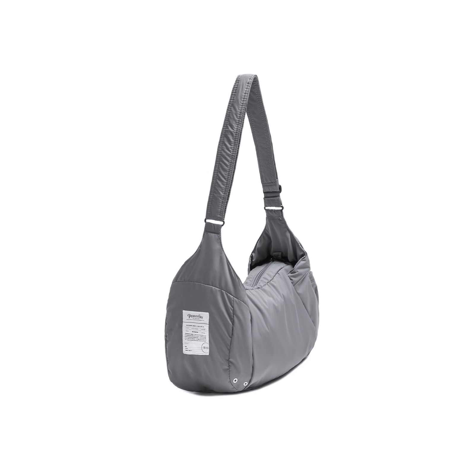 【ラスト1点】water-repellent padded crossbody bag / ライトグレー