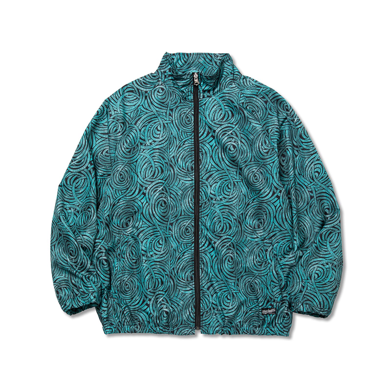 CALEE - [ラスト1点 L ] allover spiral pattern track jacket