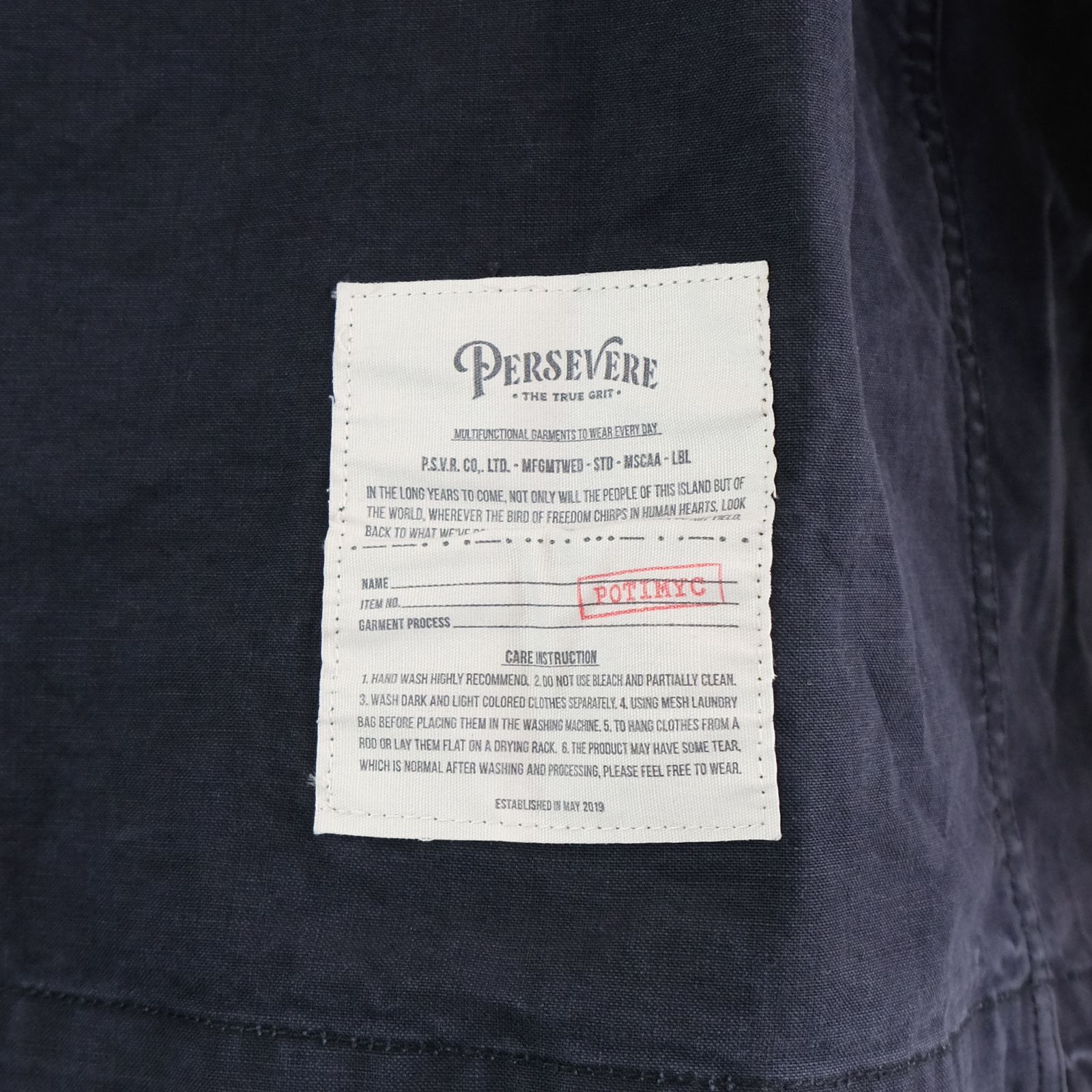 【ラスト1点 M 】stonewashed multi-pocket field jacket / ダークブルー