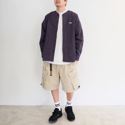 【Persevere】ベースボールシャツ×カーゴショーツの着こなし