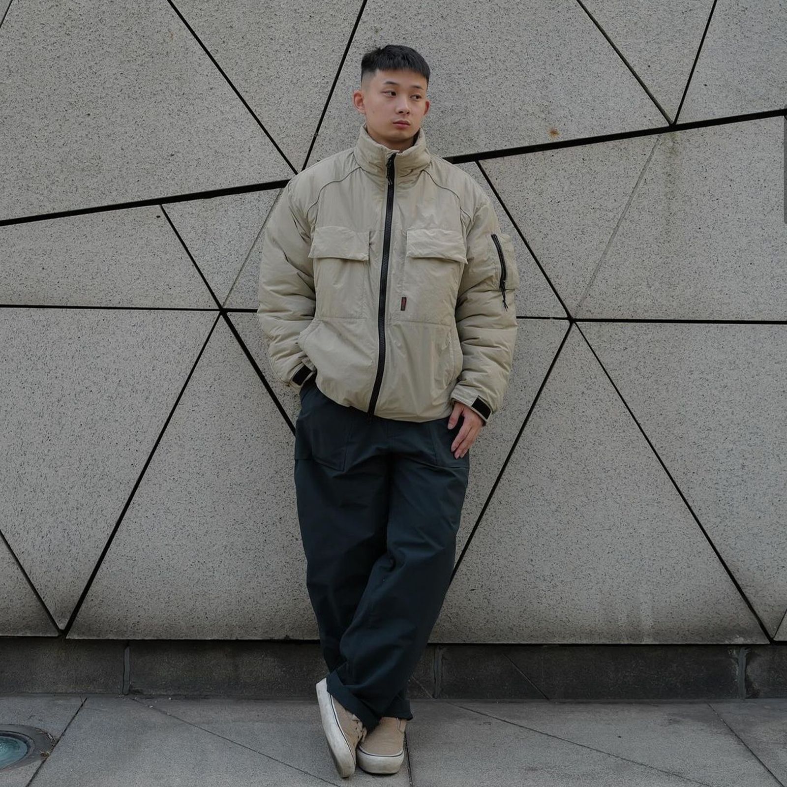 【ラスト1点 M 】belt pants / ダークグレー