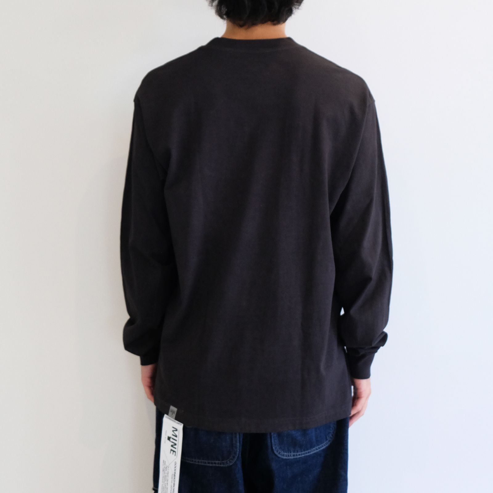 【MINE×GNS】claydye long sleeve t-shirt / クレイブラック