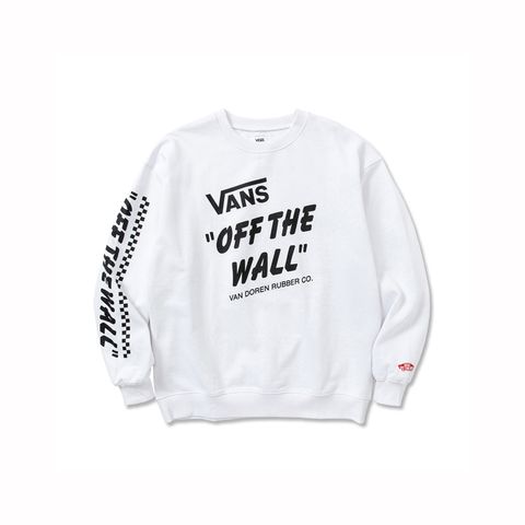 【VANS×CALEE】 Drop shoulder crew neck sweat / ホワイト