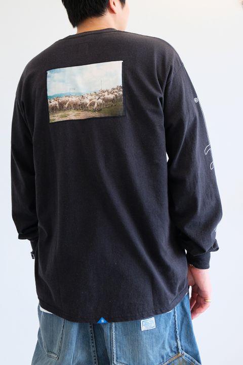 ロンTEE +デニムスタイルをシルエットで差別化