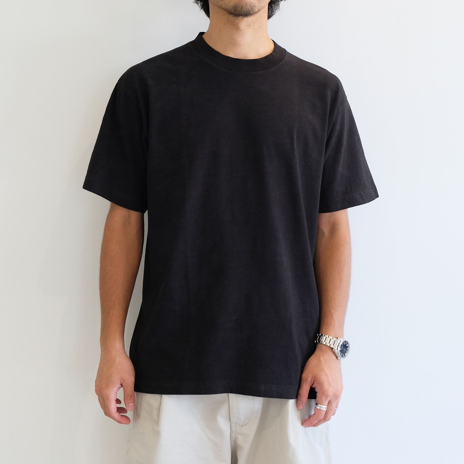 【MINE×GNS】claydye short sleeve t-shirt / クレイブラック
