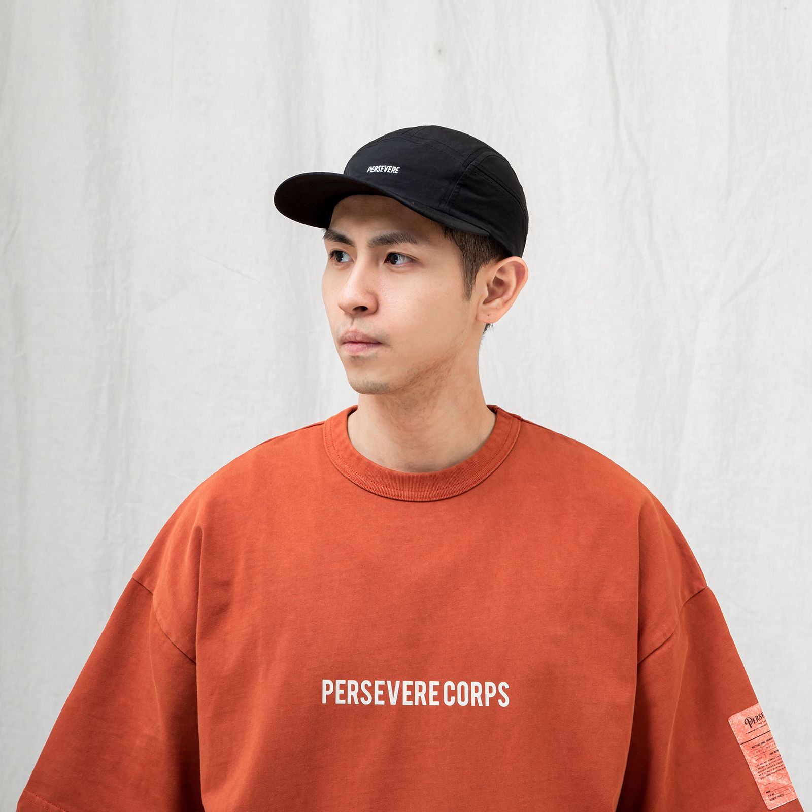 spliced 5-panel water-repellent nylon cap
