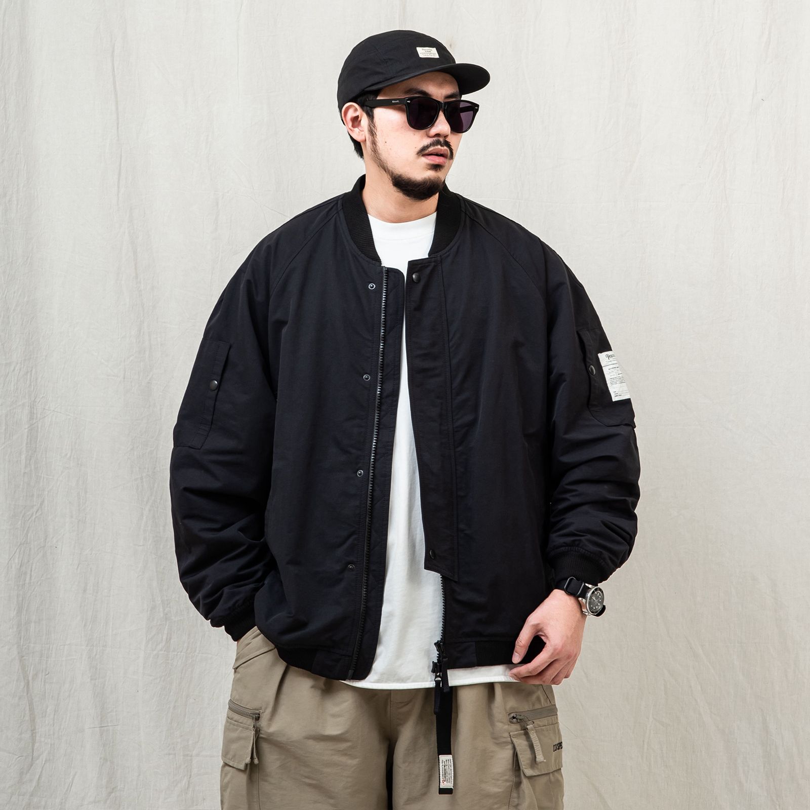 【ラスト1点 XL】utility ma-1 jacket / ブラック