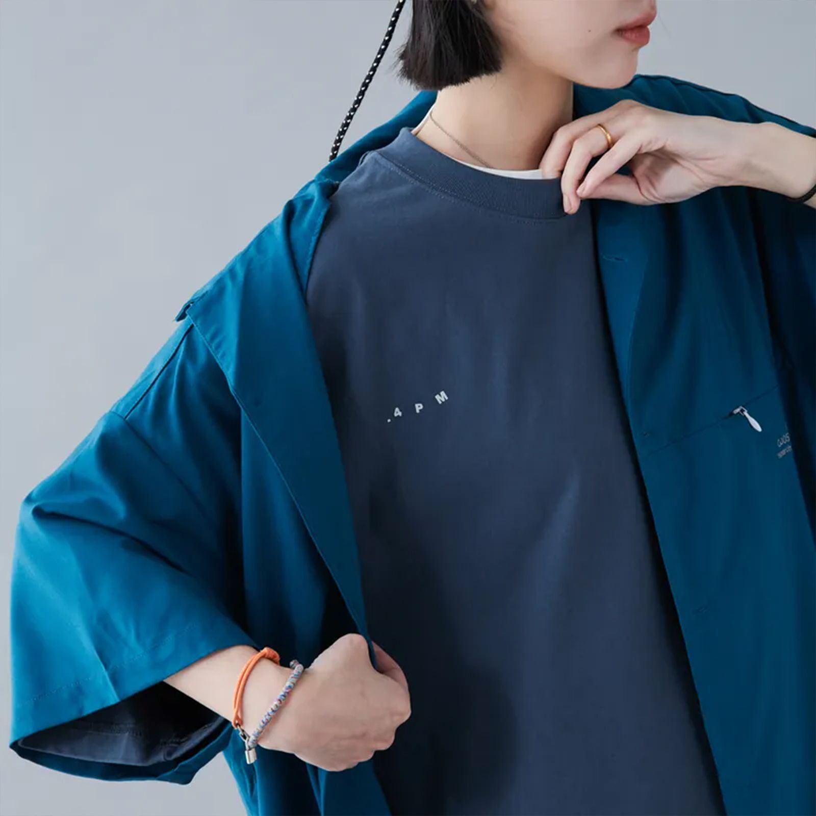 【ラスト1点 3 】Spring Logo Tee / ミッドナイトブルー