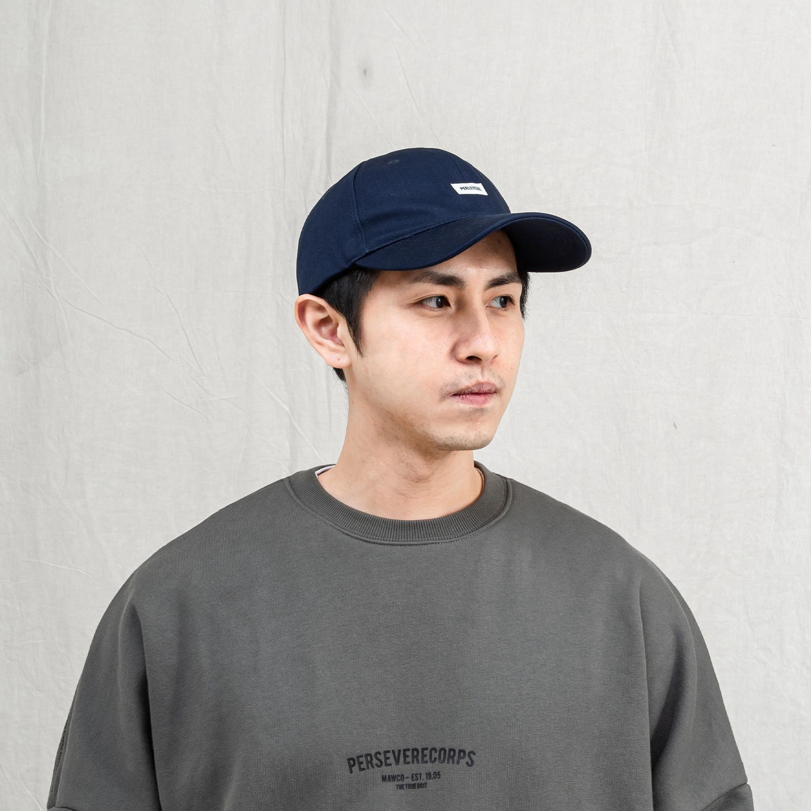 【ラスト1点】6-panel twill cap / ダークブルー