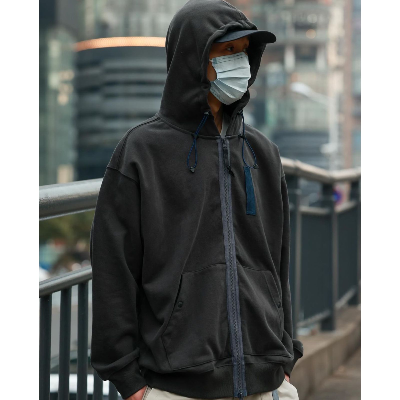 【ラスト1点 M 】Zipper Hoodie / ダークグレー