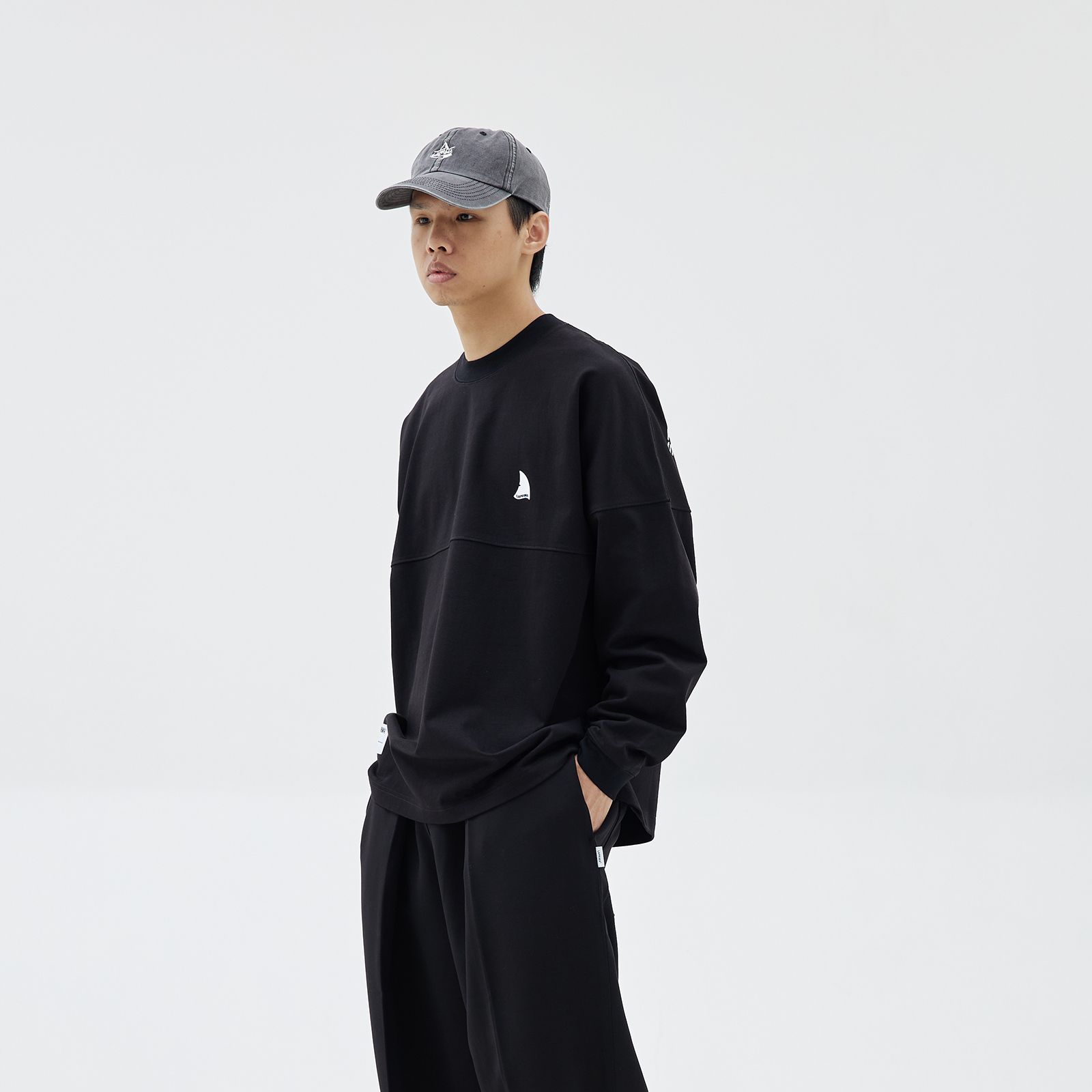 【ラスト1点 L】Slogan printing lap / ブラック