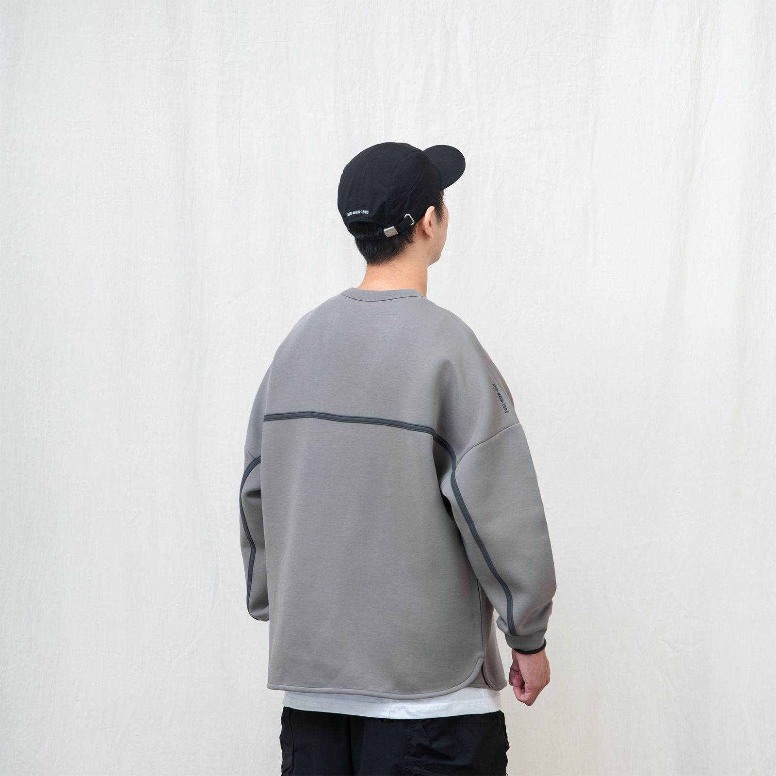 【ラスト1点 XL】anti-wrinkle L/S classic pocket t-shirt / ライトグレー