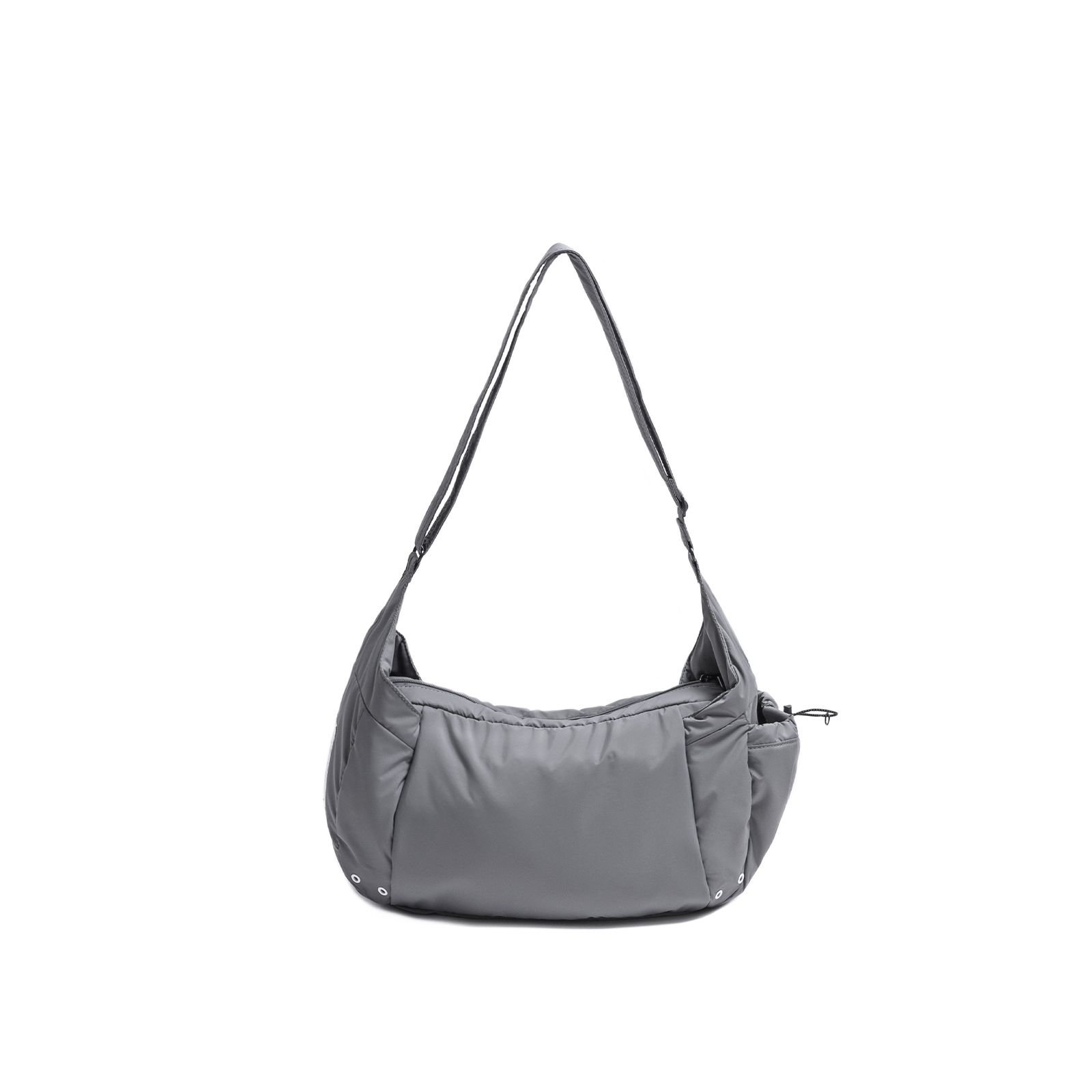 【ラスト1点】water-repellent padded crossbody bag / ライトグレー