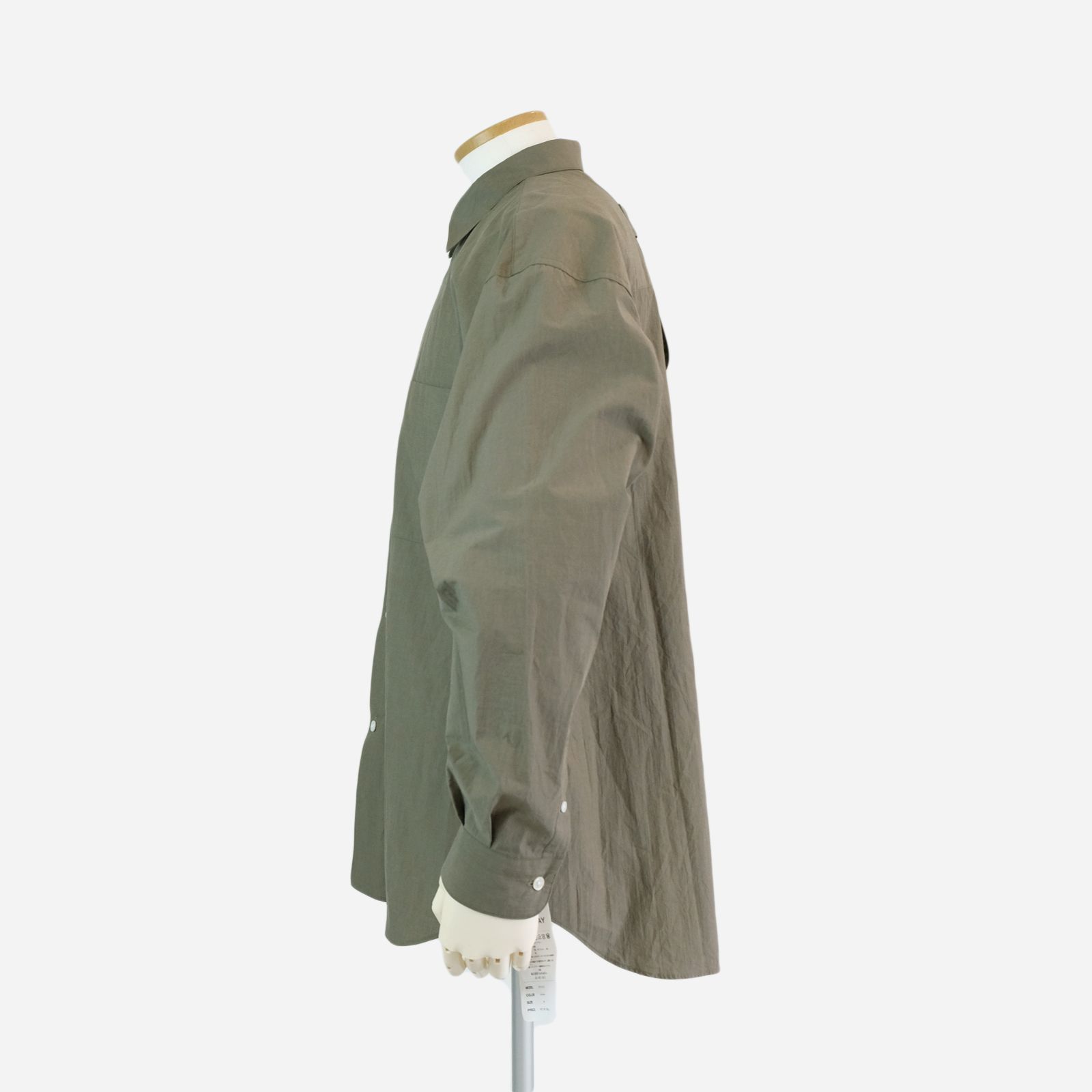 【ラスト1点 L】johnny regular collar shirts / カーキ