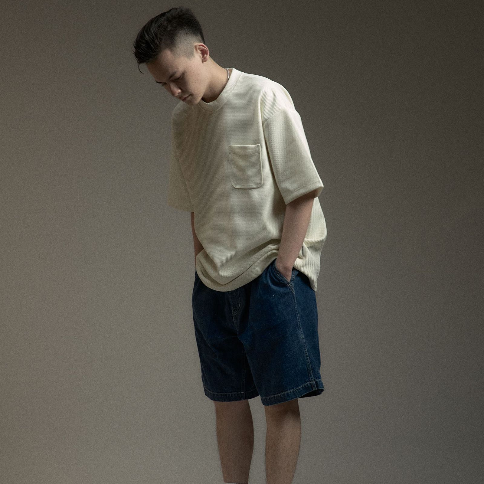 Crew Neck Heavy Thermal Tee / ウォームホワイト