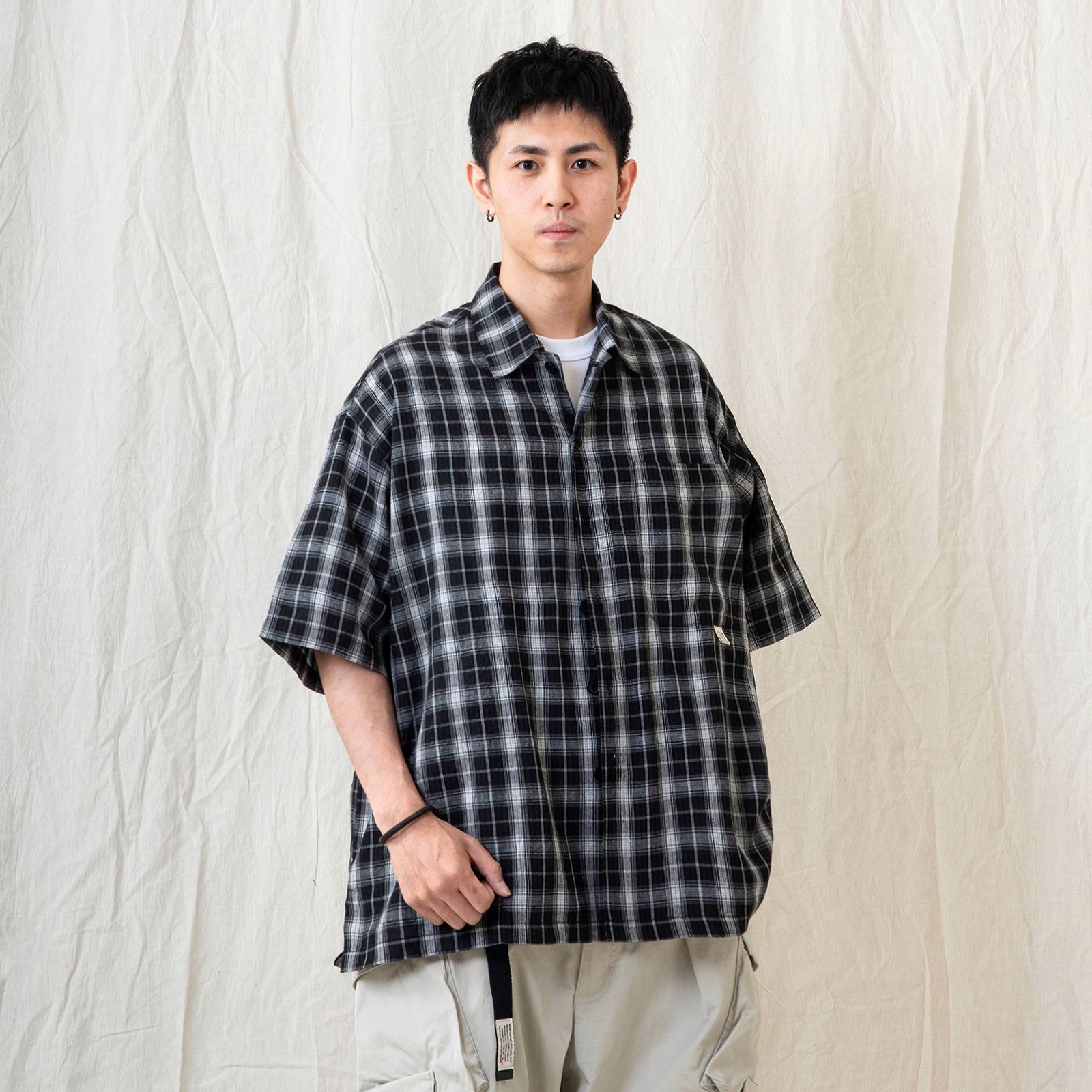 【HYSTERIC GLAMOUR X WDS】CHECK SHIRT ブラック