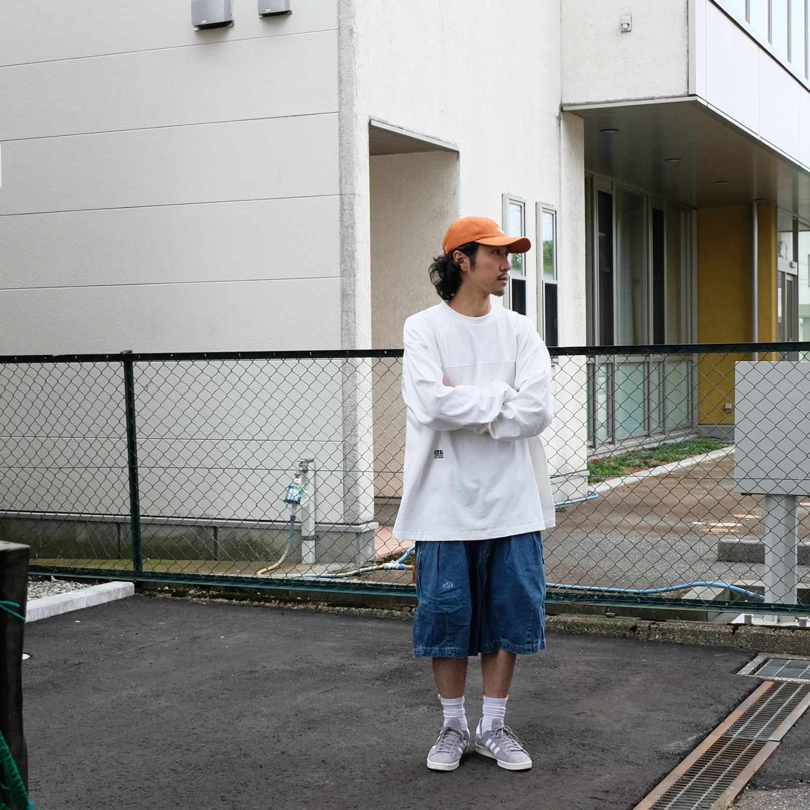 凄く色味の良いデニムショーツをメインに