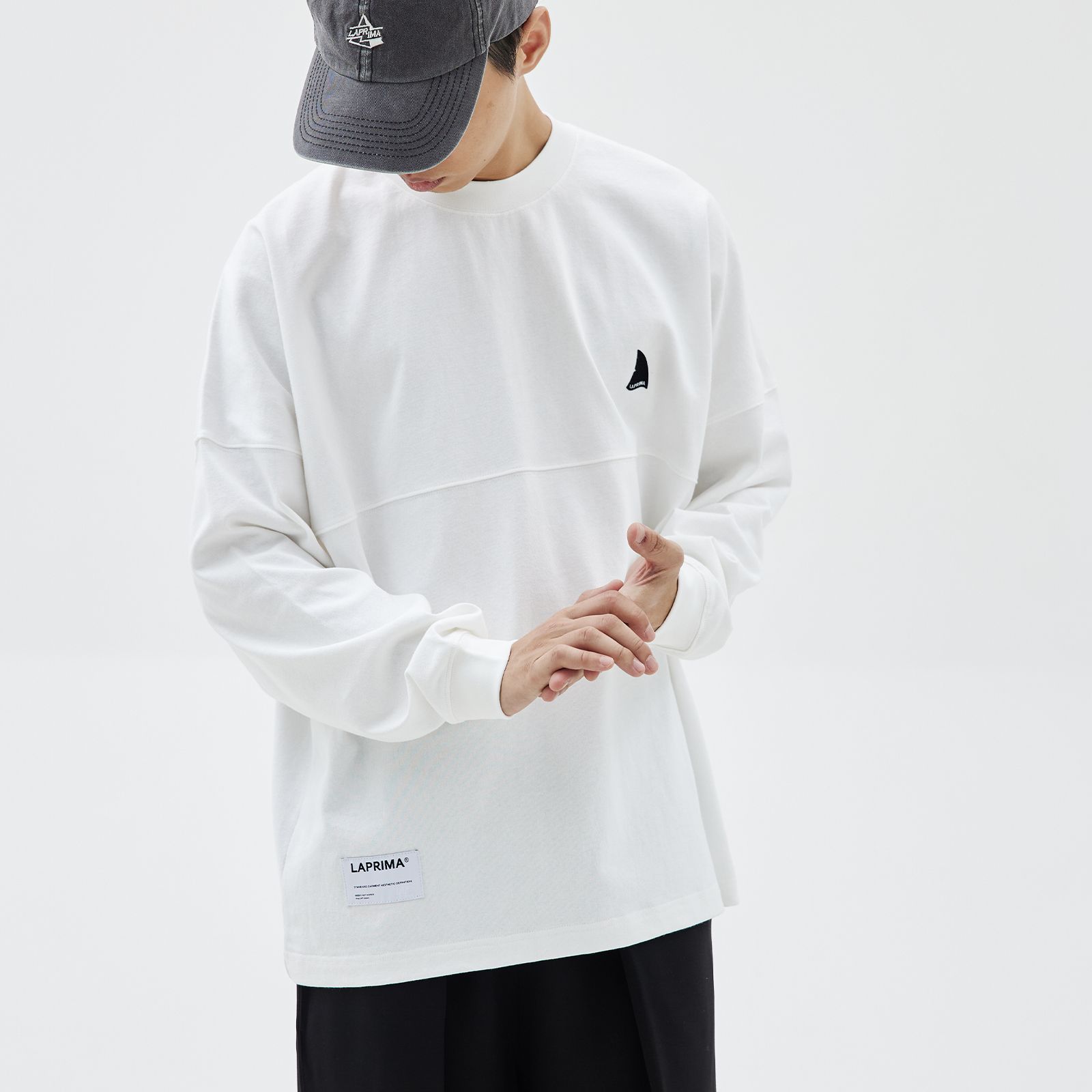 【ラスト1点 M 】Slogan printing lap / ホワイト