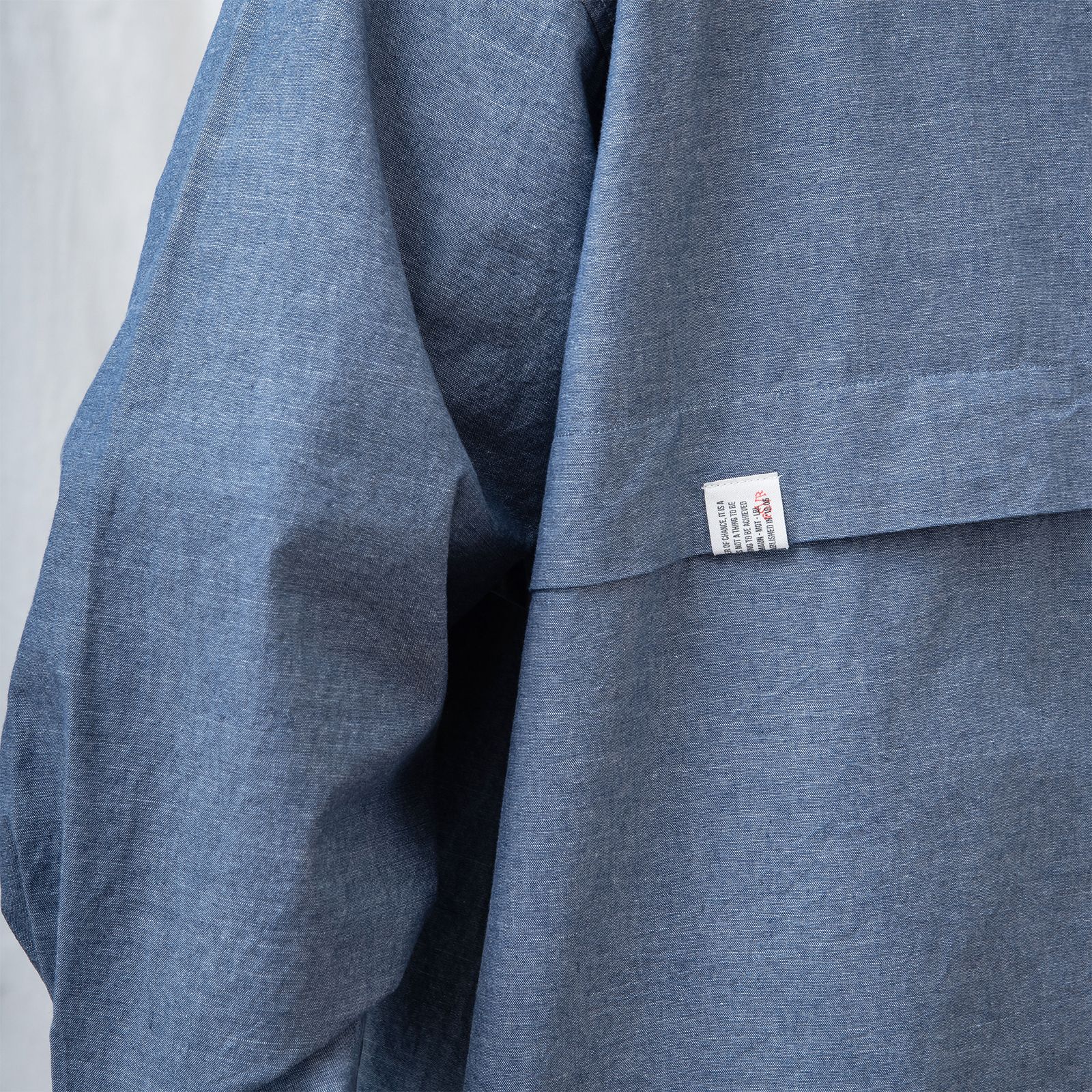【ラスト1点 L 】brand logo long-sleeve oversized chanbray shirt / ライトブルー