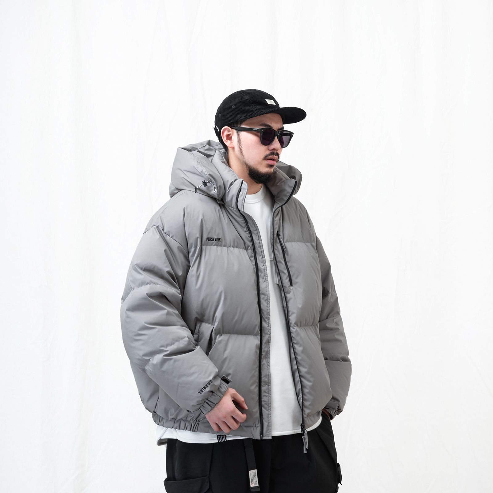 【ラスト1点 M 】water-repellent down jacket/ ライトグレー