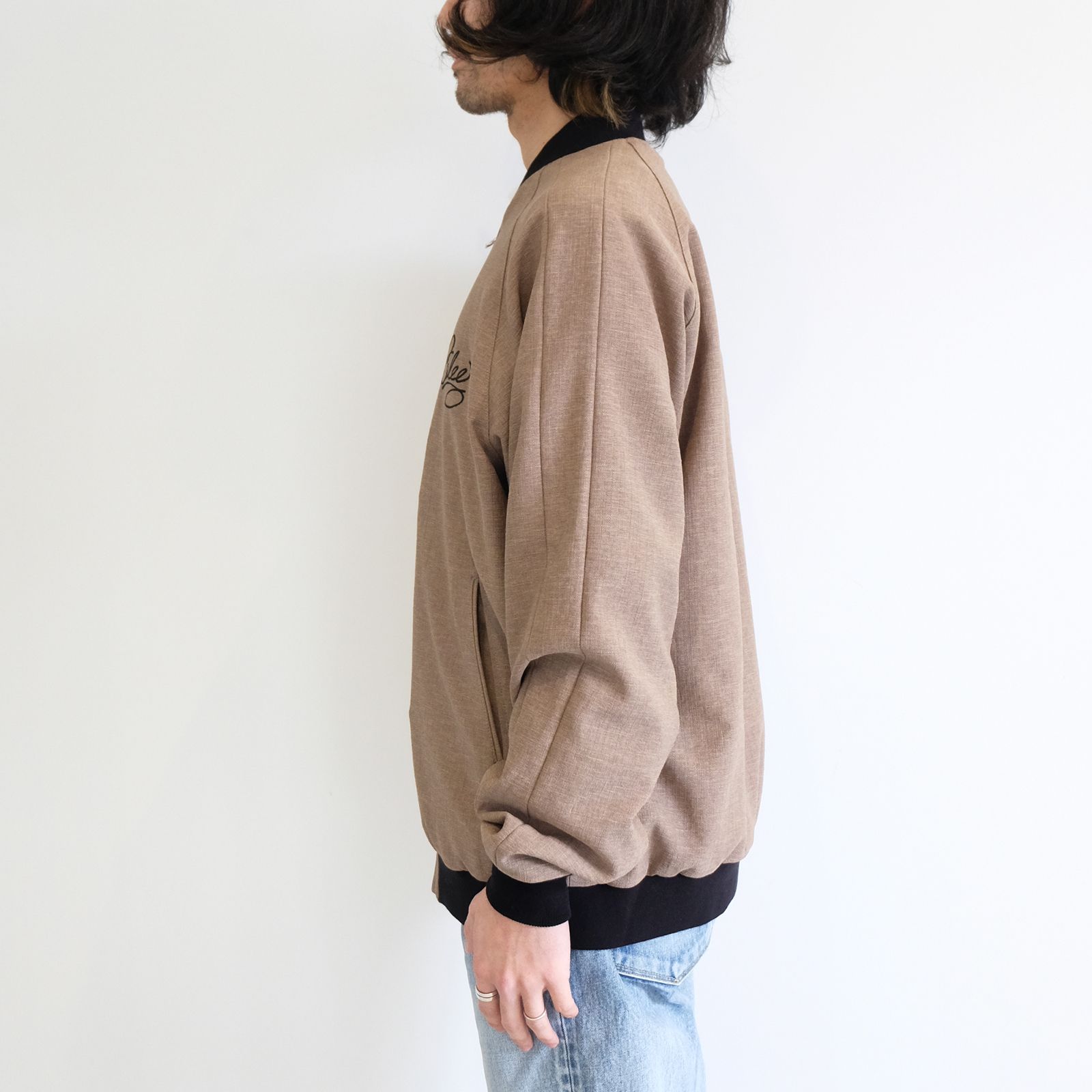 CALEE - [ラスト1点 L ] Vintage tweed type lib jacket / ベージュ | Filo