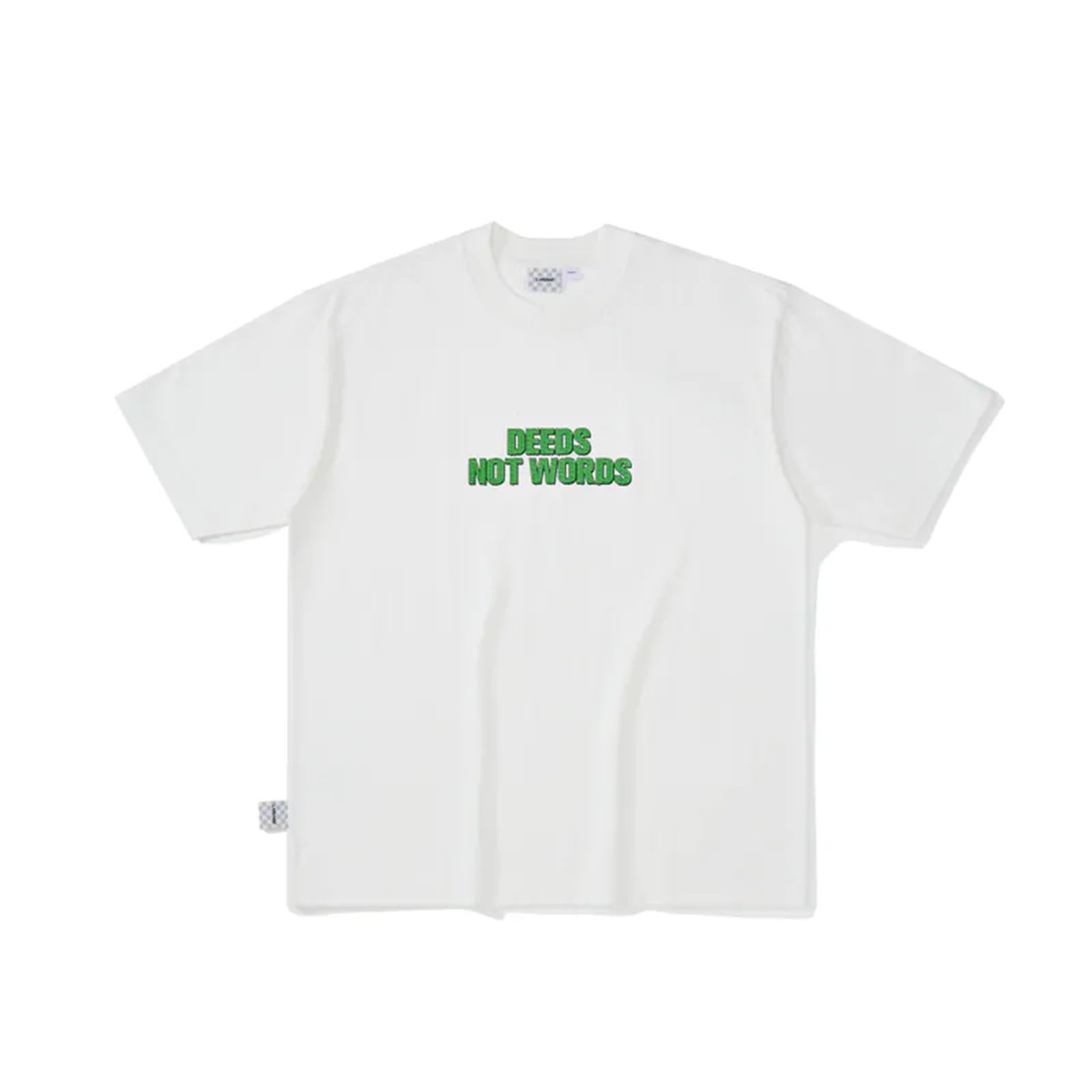 【ラスト1点 L 】crewneck printed slogan tee / ホワイト