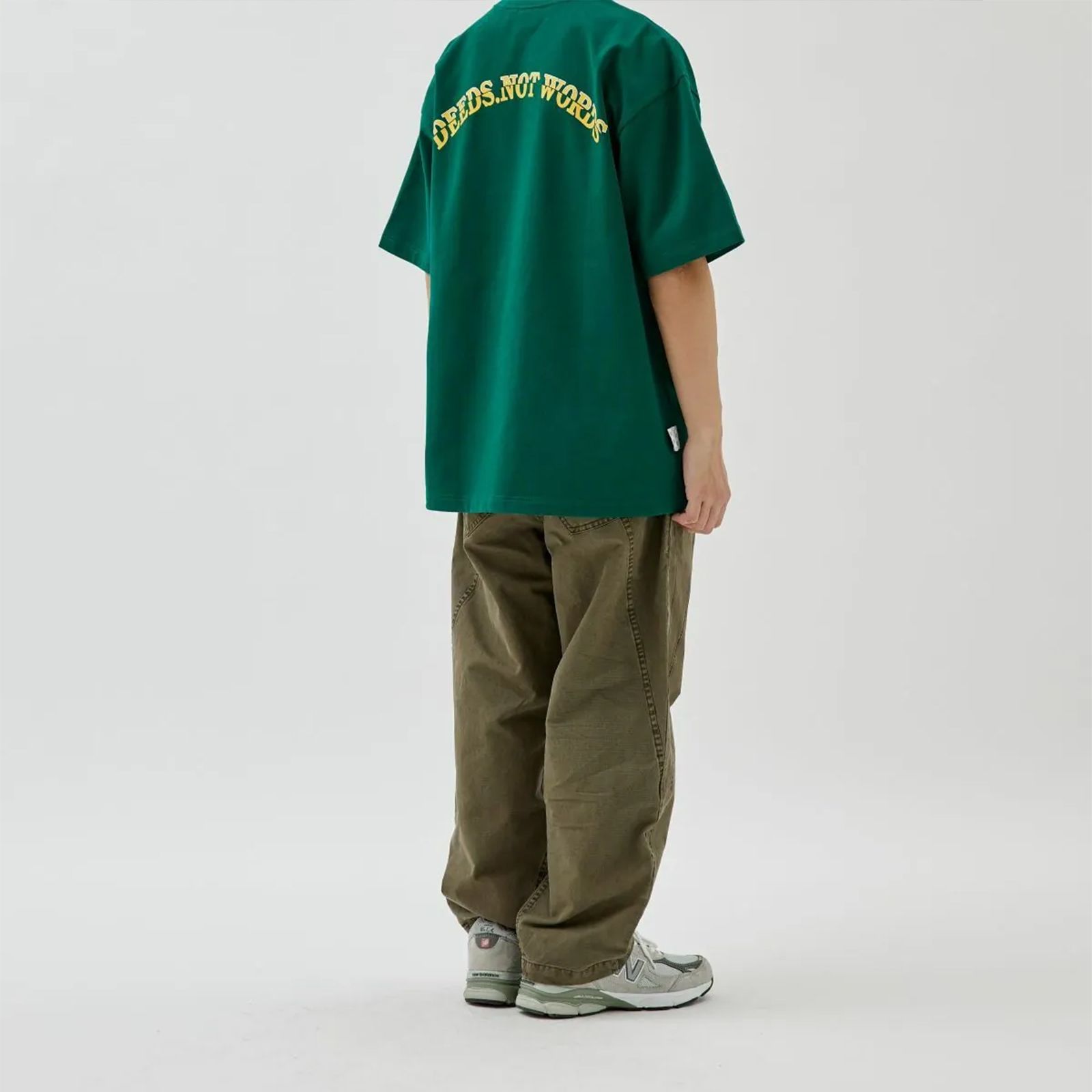 【ラスト1点 L 】university font crewneck tee / グリーン