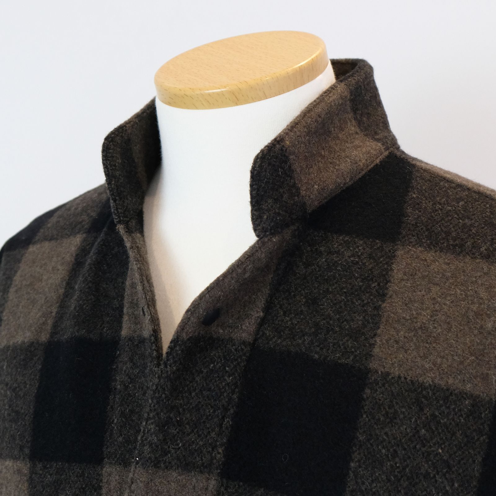 [ラスト1点]【グッドネイバーズシャツ×YARD WORKS】jasper wool yard shirt jacket / カーキチェック