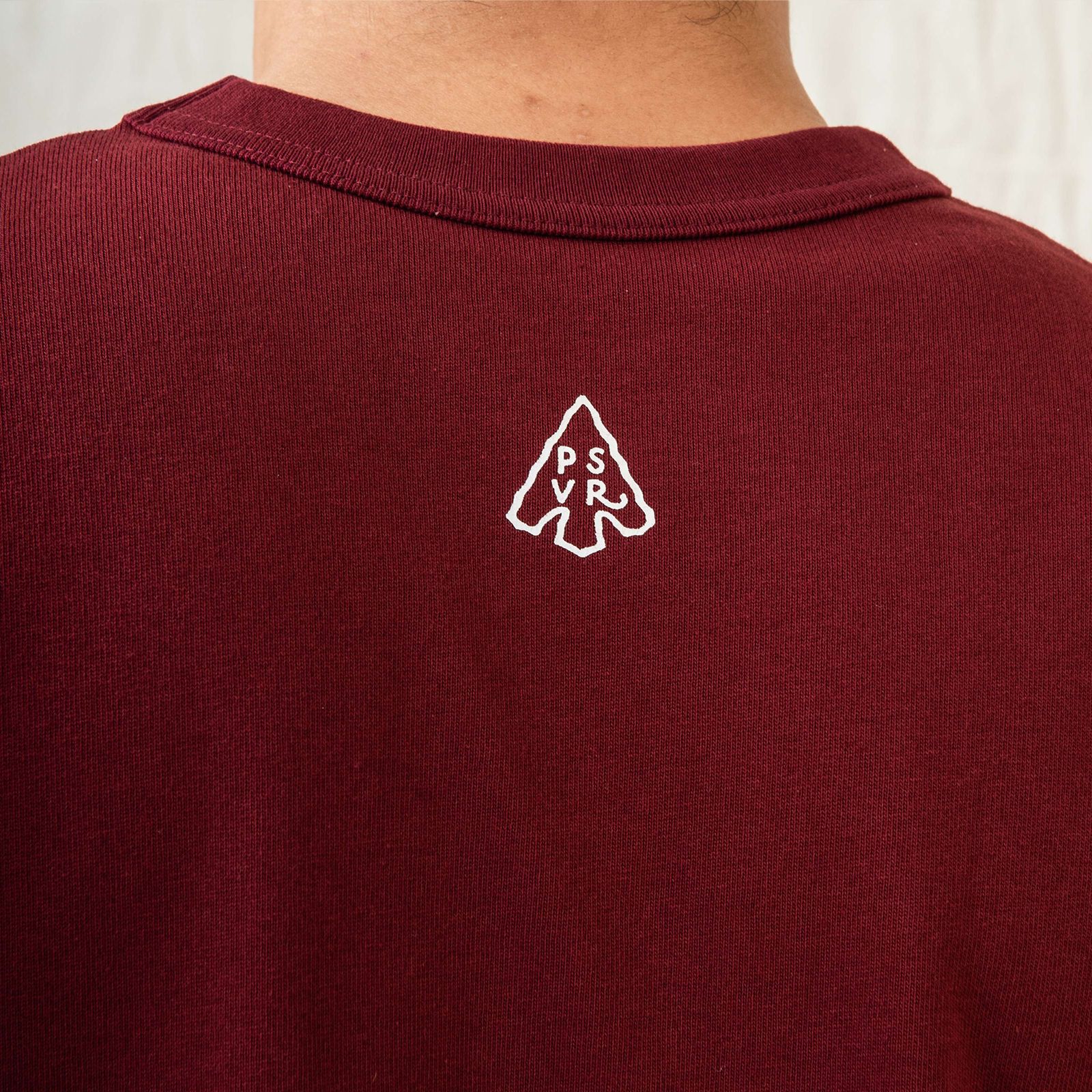 handwritten logotype t-shirt / クラレット