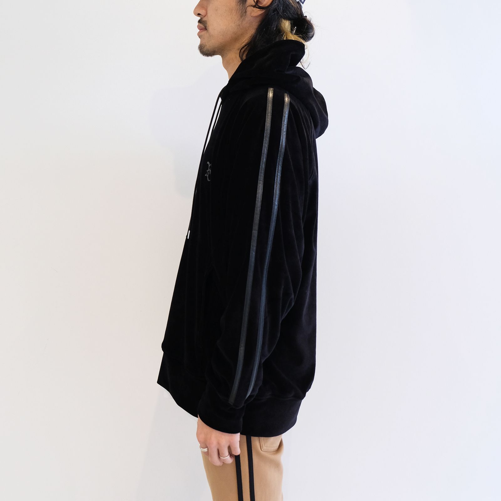 新品RESOUNDCLOTHINGベロアパーカー3メンズBEIGE定価29700