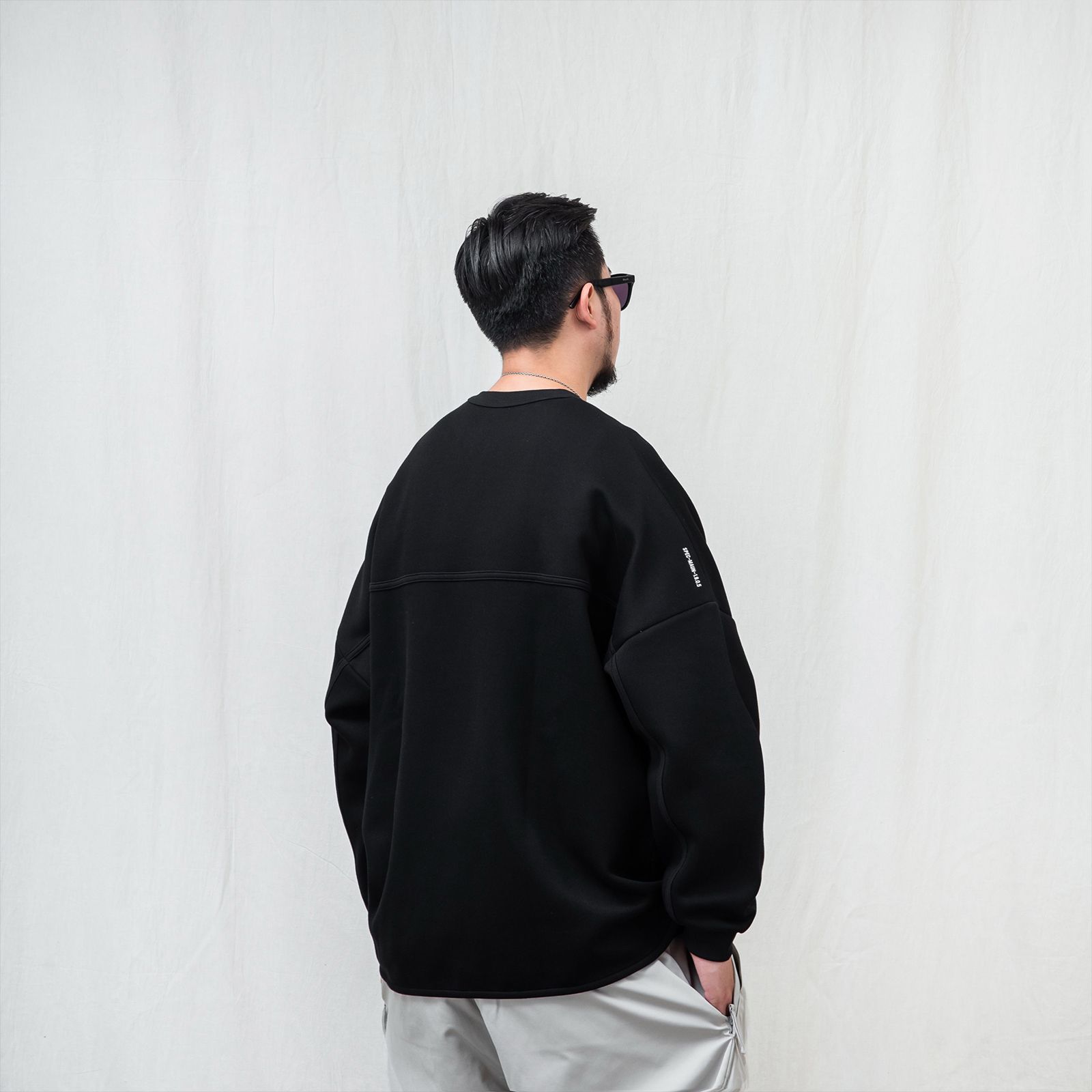 【ラスト1点 L】anti-wrinkle L/S classic pocket t-shirt / ブラック